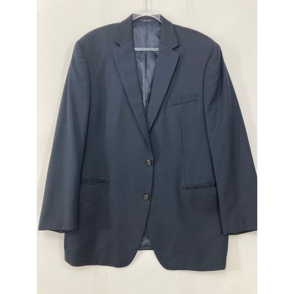 Lauren Ralph Lauren Blazer size 46L Gray Micro Pinstripe 100% Wool Preppy Work